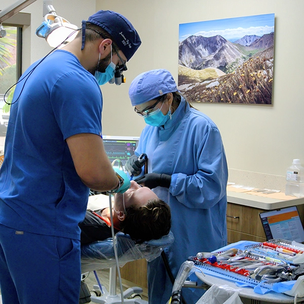 Dr. Singh Working On Special Needs Dentistry Patient